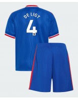 Manchester United Matthijs de Ligt #4 Venkovní dres pro děti 2026-27 Krátký Rukáv (+ trenýrky)